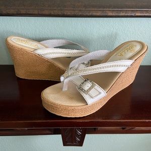 Sbicca White Wedges
